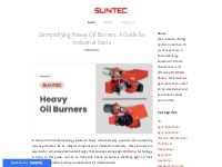 Demystifying Heavy Oil Burners: A Guide for Industrial Users