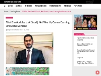 Talal Bin Abdulaziz Al Saud | Net Worth, Career Earning
