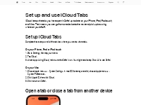 Set up and use iCloud Tabs - Apple Support