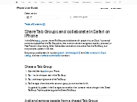 Share Tab Groups and collaborate in Safari on iPhone - Apple Support