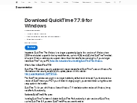 Download QuickTime 7.7.9 for Windows - Apple Support