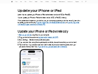 Update your iPhone or iPad - Apple Support