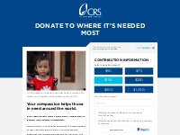 Donate to Where It s Needed Most | Catholic Relief Services