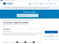 How to Order an Alpha SSL Certificate :: How to Order an Alpha SSL Cer