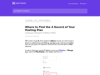 Where to Find the A Record of Your Hosting Plan | Hostinger Help Cente