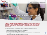 Synto - Research Institutions - Synto™