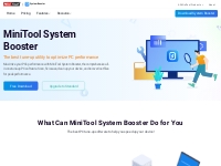 MiniTool System Booster - Best PC Tune-up Software for Windows