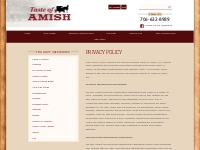Privacy Policy - Taste of Amish