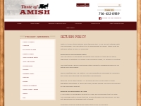 Return Policy - Taste of Amish