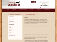 Terms of Service - Taste of Amish