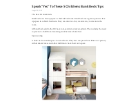 Speak  Yes  To These 5 Childrens Bunk Beds Tips - Telegraph