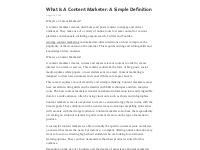 What Is A Content Marketer: A Simple Definition – Telegraph
