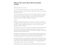 Why No One Cares About SEO Consultant London – Telegraph