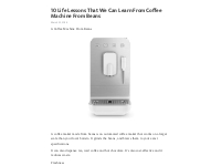 10 Life Lessons That We Can Learn From Coffee Machine From Beans – Tel