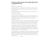 10 Reasons Why People Hate Folding Wheelchair Folding Wheelchair – Tel