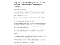 20 Questions You Must Always Ask About Adhd In Women Symptoms Before Y
