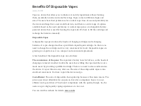 Benefits Of Disposable Vapes - Telegraph