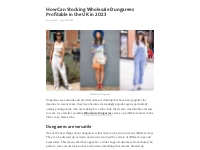 How Can Stocking Wholesale Dungarees Profitable in the UK in 2023 – Te