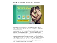 Reputable canadian pharmaceuticals online – Telegraph