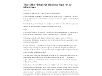 This Is The History Of Windows Repair In 10 Milestones - Telegraph