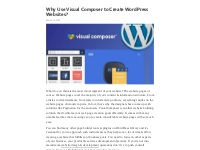 Why Use Visual Composer to Create WordPress Websites? – Telegraph