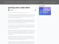 gaming chair under 5000