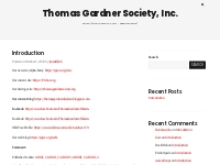 Introduction   Thomas Gardner Society, Inc.