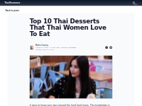 Top 10 Thai Desserts That Thai Women Love To Eat