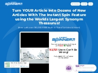 (NEW!) The Best Spinner 4 - The Best Article Spinner on the Market! | 