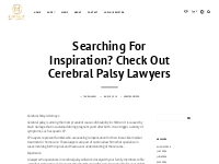 Searching For Inspiration? Check Out Cerebral Palsy Lawyers - The Gmar