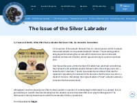 The Issue of the Silver Labrador - The Labrador Retriever Club, Inc.