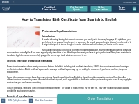How to Translate a Birth Certificate from Spanish to English