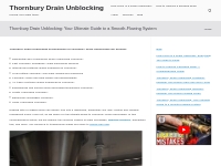 Thornbury Drain Unblocking   unclog your drain today