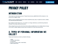 Privacy Policy - Thunder Electrical Services