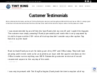 Customer Testimonials - Tint King Burlington