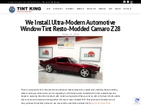 Ultra-Modern Automotive Window Tint Resto-Modded Camaro Z28