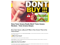 Tonic Greens Reviews - Tonic Greens Herpes