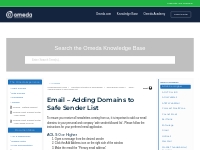 Email   Adding Domains to Safe Sender List   Omeda Training