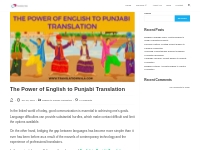 The Power of English to Punjabi Translation - Translation Wala