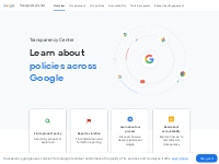 Transparency Center - Google Product Policies and Policy Areas