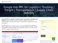 Google Ads PPC for Logistics | Trucking | Freight | Transportation | S