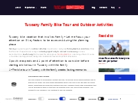 Tuscany Family Bike Tour and Outdoor Activities - Tuscany Quintessence