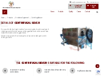 Centrifugal Siever   Ultra Febtech Pvt. Ltd.