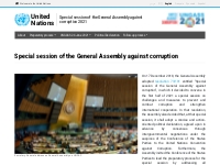 Special session of the General Assembly against corruption 2021 (UNGAS