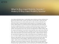 What Is Buy Used Mobility Scooter? History Of Buy Used ...