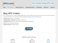 Buy UPC Codes - UPCs.com