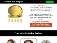Trump Patriot Badge® | Official Website