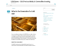 USA Futures - Gold, Precious Metals,   Commodities Investing
