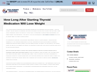 How Long After Starting Thyroid Medication Will Lose Weight   USA Scri