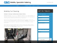 Mobility   Disability   Special Needs Vehicles   G   G Mobile Valeting